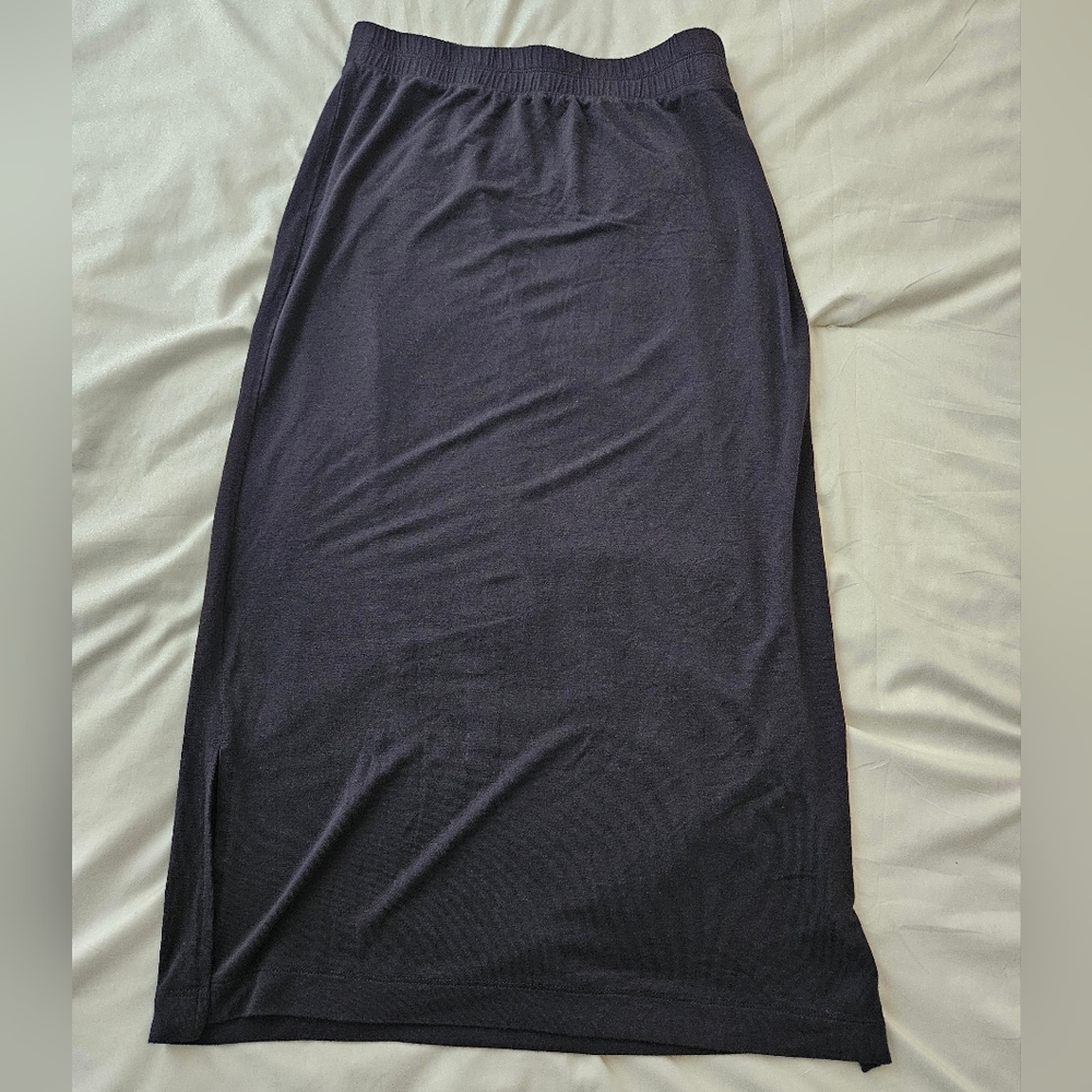 Womens Midi Skirt - Black, XS